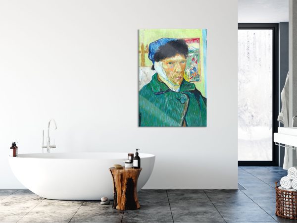 Vincent Van Gogh - Selbstportrait mit bandagiertem Ohr, Glasbild Schn?ppchen – Bild 4