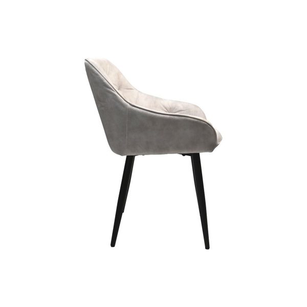 Esszimmerstuhl Liverpool S 2 - 56x61x79 - Samt Metall - Beige Schwarz Online – Bild 3