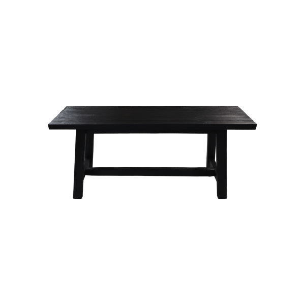 Dekorative Bank Lawas - 100x30x45 - Schwarz - Teak Zu verkaufen – Bild 2