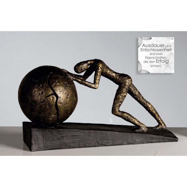 Poly Skulptur  Heavy Ball  bronzefarben H21,5cm Online-Verkauf – Bild 3