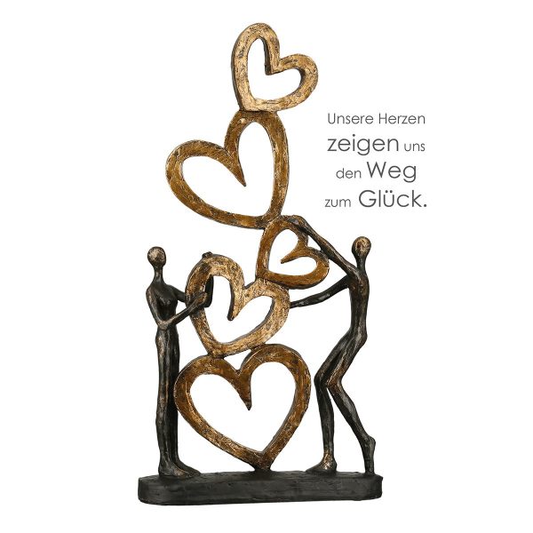 Poly Skulptur Herz auf Herz  Im Angebot – Bild 2